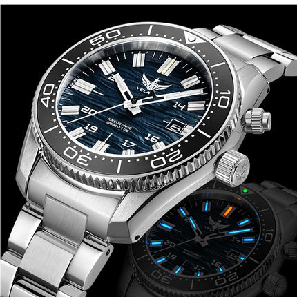 Yelang V1038 40mm Men Diving Watch Human Kinetic Energy Watch Brand Watch 300m Waterproof Watch luminous Japan PX82 Sapphire