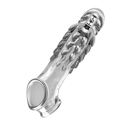 Penis Sleeve Extensions Men's Condoms Enlargement Delay Vibrators Crystal Penis Cock Ring Vibrating Penis Cover Sex Toys For Men