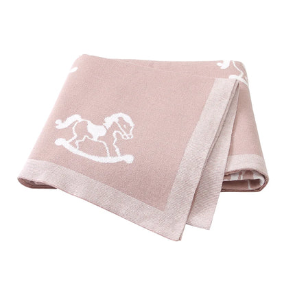 Baby Blankets Knitted Newborn Swaddle Stroller Bedding Wrap Cartoon Alpaca Infantil Boys Girls Receiving Blanket Children Quilts