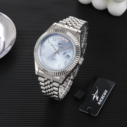 Business Mens Watches Stainless Steel Luxury Quartz Movement Wristwatch Clock Casual Chronograph for Holiday Couple Gift