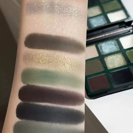 DIKALU Dark Witch ~ Paris Garden Nine Color Eyeshadow Hray Retro French Black Green Contrast Olive Green Small Smoke