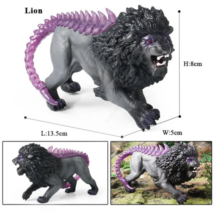 Oenux Simulation Dinosaur Dragon Turtles Fire Bull Orangutan Magma Golem Animal Model Action Figures Pvc Collection Kid Toy Gift