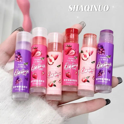 Jelly Fruit Lip Balm Plant Extract Moisturizing & Nourishing Lip Pomade Lasting Hydrating Lip Gloss Care Juicy Peach Lipsticks