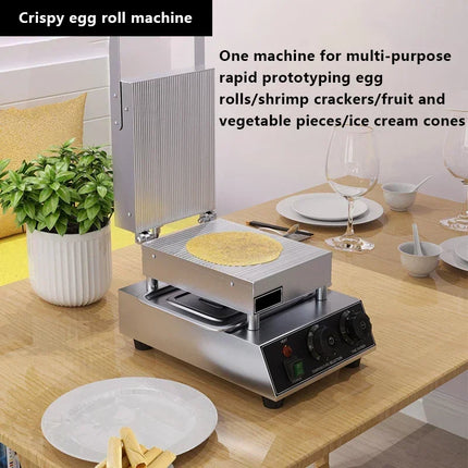220v Home 220V Ice Cream Egg Pastry Machine Crispy Egg Roll Machine Baked Waffle Cake Baking Pan Crispy Machine Baking Tools