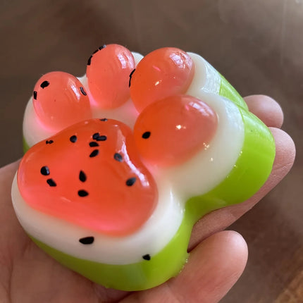 Watermelon Cat Paw Squeeze Pinch - Slow Rebound, Realistic Paw Design, Fun, Suitable for Valentine's Day/birthday Gifts