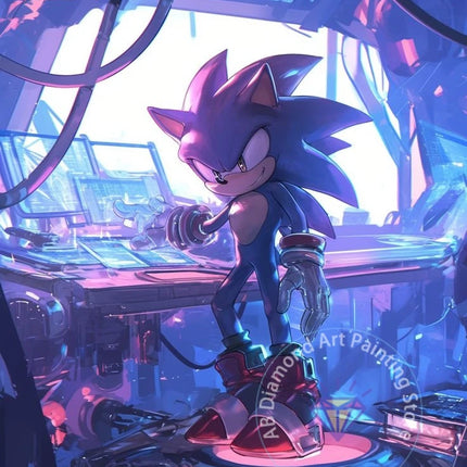 Sonic 5D Diamond Painting Kit DIY Embroidery / Kit Peinture Diamant Sonic 5D