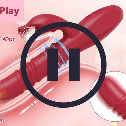 Rabbit Vibrator For Women Powerful G Spot Telescopic Rotating Clitoris Vagina Stimulator Female Masturbator For Adult Sexy Toys