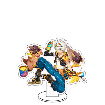Genshin lmpact Anime Figure Acrylic Stand Lauma Flins Aino Ineffa Model Plate 1pc Desk Decor Standing Sign Game Fans Gifts Key