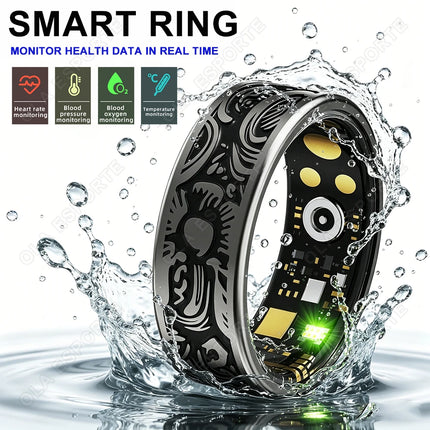 2026 New Smart Ring Men Women Heart Rate Blood Oxygen and Sleep Monitor Fashion Smartring IP68 Waterproof Multiple Sports Modes