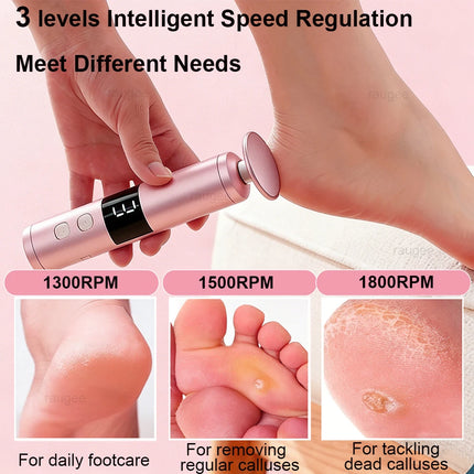 Electric Foot Grinder Callus Remover Foot Exfoliation Sander Electric Foot File Pedicure Machine for Feet Foot Dead Skin Remover