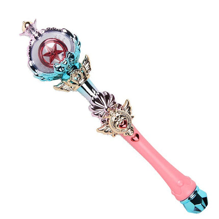 Children Magic Wand Fairy Wand Toys Girl Light Crystal Musical Electric Toys Role-playing Props Decoration Queen Scepter Gifts