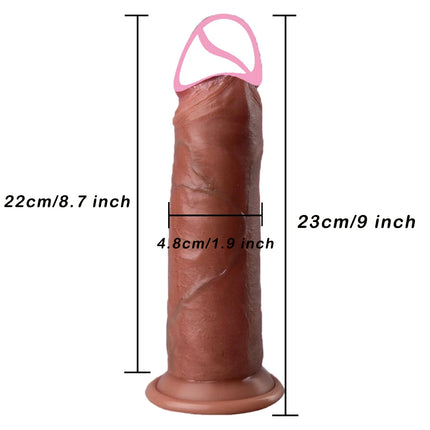 Strap On Realistic Dildos for Women Lesbian Realistic Skin Sliding Foreskin Testicles Dildo Anal Big Dick Adult Sex Toys Penis