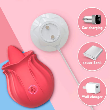 Powerful Suction Clitoral Stimulator - IPX7 Waterproof Rose Toy, Long Battery & Ultra Quiet, G-Spot & Oral Vibration for Women
