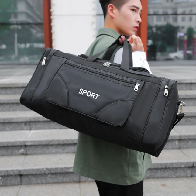 Unisex Oxford Large Capacity Fitness Bag Waterproof Travel Swimming Gym / Sac Unisexe Oxford Grande Capacité Fitness Imperméable Voyage Natation Gym
