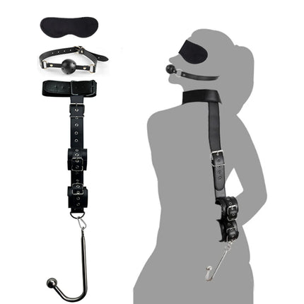 Anal Hook Backhand Buttonhole Plug Metal Rear Anal Porn Bondage Tail Butt Plug Erotic HandCuffs Mouth Gag BDSM Bondage