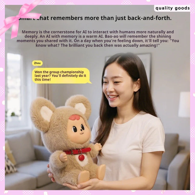 Bao-Aoai Intelligent Doll Educational Companion AI Chat Toy with Soothing Emotional Dialogue Holiday Christmas Gift for Kids