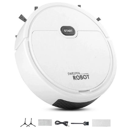 USB Rechargeable Robot Vacuum Ultra-Thin Cordless Robot Vacuum Smart Navigation Low Noise Ideal for Pet Hair Hard Floor Carpet