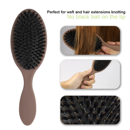 ARLANY Matte Boar Bristle Hair Extension Brush Kit Nylon Teeth Hair Brush Women Cushion Hairbrush Styling Smoothing Detangling