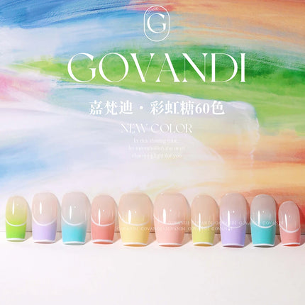 60 Colors Korean Style Loverly Macaron Gel Polish Set 15ML UV Gel Enamel Manicure Salon Soak Off Nail Polish Kit With Color Card