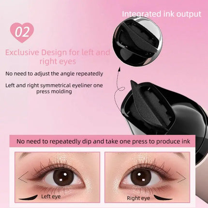 Integrated Eyeliner Stamp Dual-Head Rotatable Precise Outline Seal Lasting Waterproof Fast Drying Liquid Eye Liner Pen