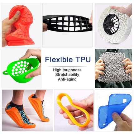 Flexible Filament Transparent TPU 1.75mm 1kg 500g 250g Fit FDM 3D Printer Material 95A Soft TPU Filament Clear Blue Green Red