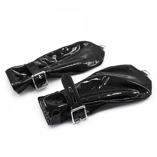 Puppy play Dog Paw Gloves Bondage Restraint Handcuffs Patent Leather Bdsm Couple Flirting Sex toys Adult Games
