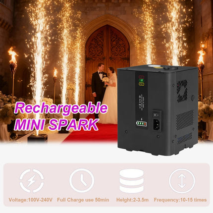 Mini Cold Spark Rechargeable Battery Remote Mini Electronic DJ Equipment DMX Disco Stage Light Effect For Wedding Event Party