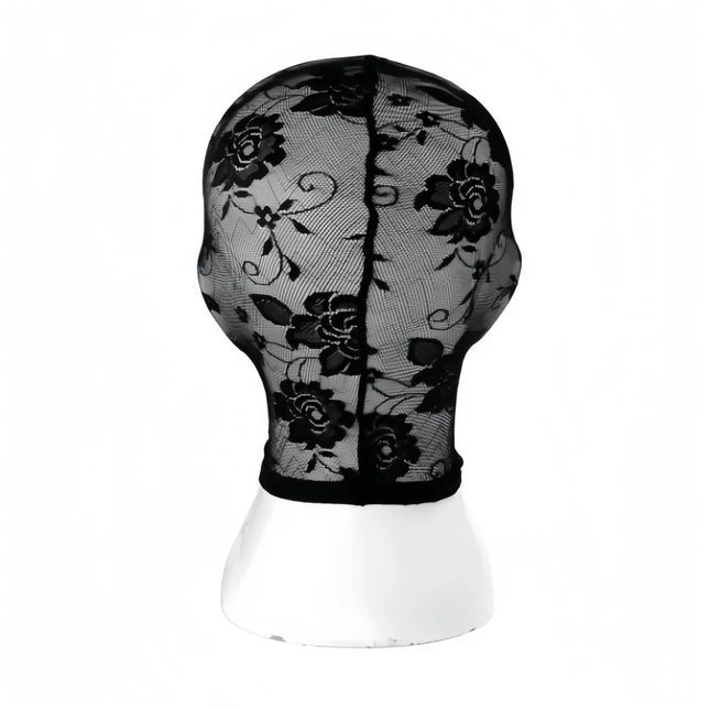 BDSM Bondage Full Head Black Lace Pattern Mask Sex Toys Cosplay Unisex Sexy Head Mask Elastic Flirt Erotic SM Headgear Sex Shop