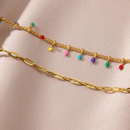 Anklets for Women Summer Beach Accessories Stainless Steel Imitation Pearl Chain Anklet Gold Color Leg Bracelets Bodychain Gifts