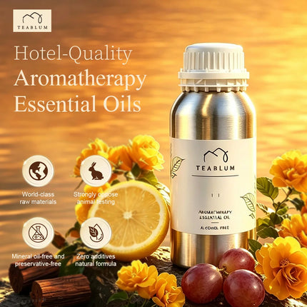 TEABLUM 500ML Aromatic Hotel Essential Oil Hotels Home Air Freshener Pure Plant Essential Oil Alcohol Free for Electric Diffuser