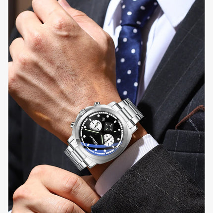 CHENXI Men's Watch Multifunctional Fashion Quartz with Calendar Luminous Display Men Watches Chronograph Business Wristwatch