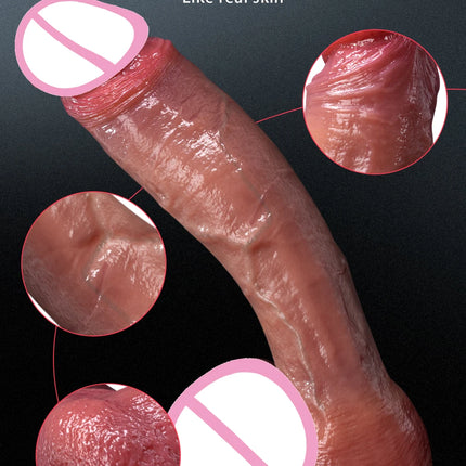 Oversized Soft Realistic Thick Dildo Gay Sex Toy for Women Suction Cup Big Dick Anal Plug Vaginal Masturbators Silicone Penis