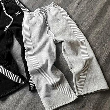 Y2k Embroidered Gray Casual Pants Camo Functional Tactical Functional Men's Women's Premium Jogging Drawstring Sweatpants