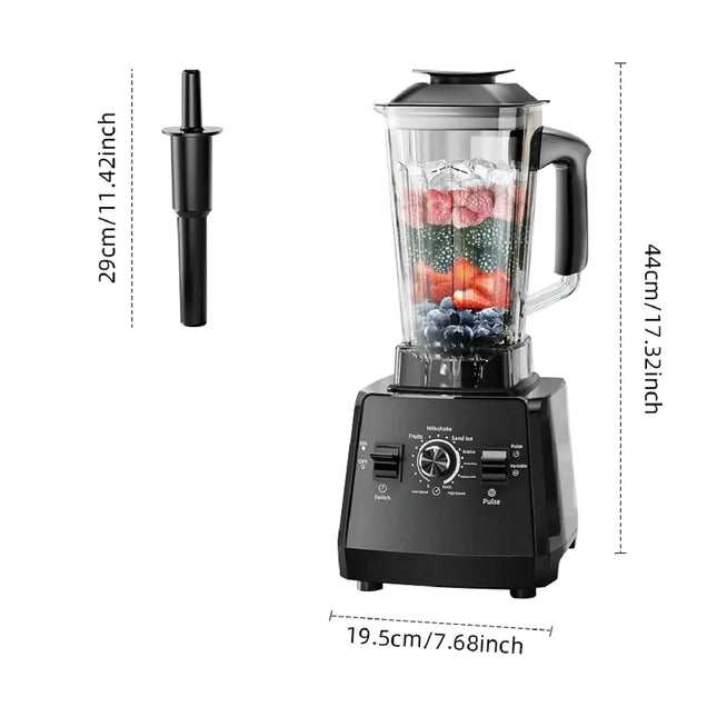 220V Heavy Duty Commercial Blender Juicer Fruit Mixer Professional High Power Food Processor Ice Smoothies BPA Free 2L Jar