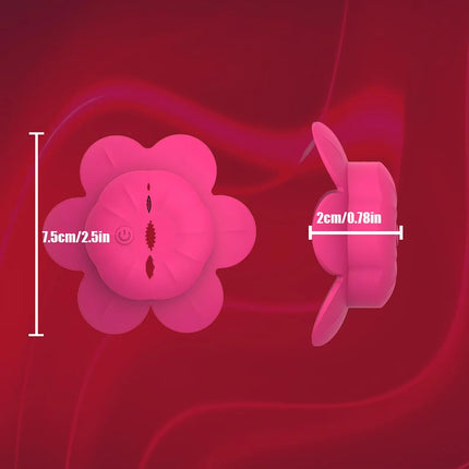 Adjustable Flower Nipple Clamps Vibrator - Remote Control Soft Silicone Stimulator Adult Sex Toys RJ-002