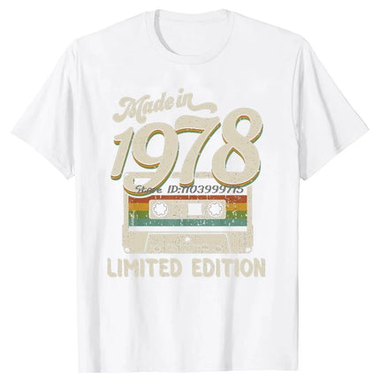 1978 Manufacture Limited Edition All Original Parts Perfect Make Old Retro Fashion T-shirt Casual Basic Men's T-shirt Tops