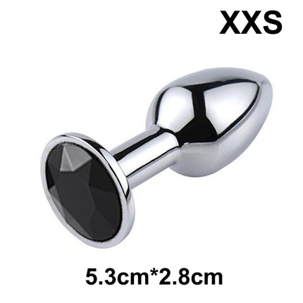 Metal Anal Plug Butt Diamond Plug Sexy Toy Gem Base Beginner Butt SM Toys For Women Men Couples Adult Game Anal Adult Products