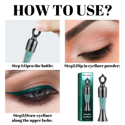 BIO-DIMOT Long-Lasting Smudge-Proof Powder Eyeliner - Water-Resistant, Multi-Use for Natural & Bold Eye Looks, Perfect Gift for
