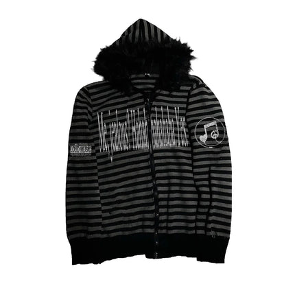 Millennium Y2k Spicy Girls Style Slimming Zipper Hoodie Autumn/Winter Gothic Vintage Fashion Streetwear Versatile Thin Hoodie Em