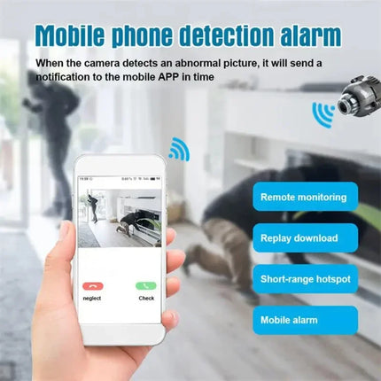 Lenovo Mini 8K HD Camera WiFi Wireless Night Vision Motion Detection Video Camera Home Security Camcorder Audio Video Recorder