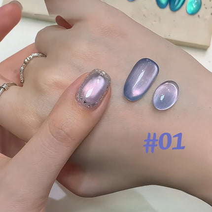 1-9pcs WS Autumn Winter Nail High-density Green Glass Bead Cat Eye Gel Nail Polish 2025 Popular Whitening Nail Art Nail Supplies