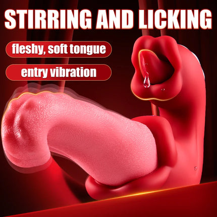3 in 1 Swing Tongue Vibrator for Women 10 Vibration Mode Nipple Clitoral Stimulator Female Masturbator Oral Sex Toys Adult