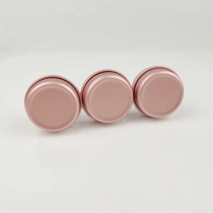 50Pcs 5g Empty Mini Pink Aluminum Jars Cosmetic Small Black Metal Tins Lip Balm Jar Refillable Make Up Sample Jar with Screw Lid