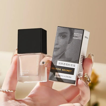 Face Liquid Foundation Full Concealer Makeup Waterproof Base Brighten Whitening Cover Dark Circles Hydrating Foundation Cosmetic