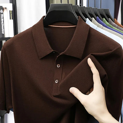 Men's Lyocell Polo Shirt - Summer Essential 100% Breathable Tencel Wrinkle-Free & Eco-Friendly Soft Handfeel 17 Colors Available