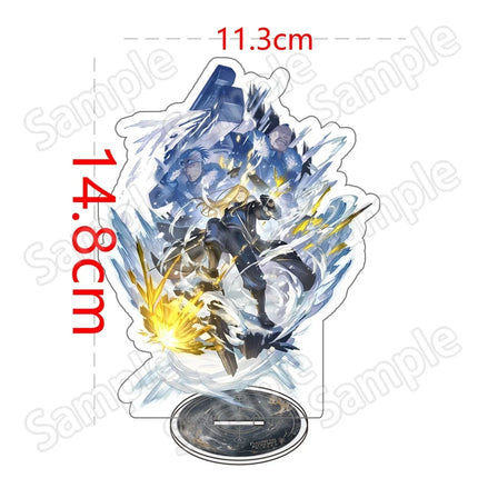 Fullmetal Alchemist 15cm Acrylic Stand Keychain Edward Elric Roy Mustang Double Sided HD Desk Decor Fan Gift