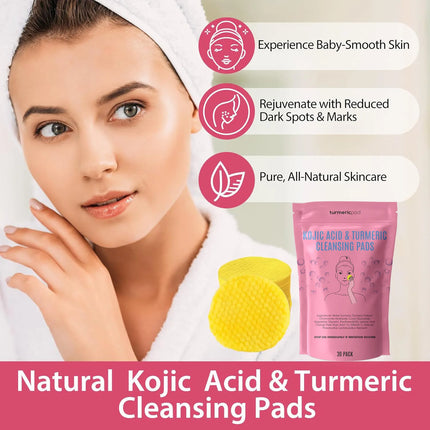 30 PC Brightening Cleansing Pads Pads Deep Cleansing Exfoliating Brightening Balance Oil Skin Water Non-irritating Gentle Tone