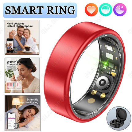 New Smart Ring Heart Rate Blood Pressure Sleep Monitoring Motion Tracking IP68 Waterproof Men Women Smartring 7 Colors Available