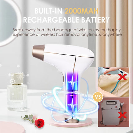 Vancostar Cordless Laser Hair Removal Rechargeable 4in1 Replaceable Lamp Cooling Painless Permanent Bikinis Trimmer IPL Epilator