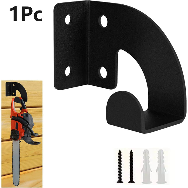 Heavy Duty Metal Chainsaw Wall Mount Hanger,Workshop Tool Storage Rack,Hanging Holder for Garden Trimmers,Lawn Mower&Hedge Shear